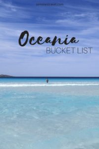 Oceania Bucket List 